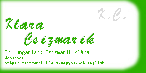 klara csizmarik business card
